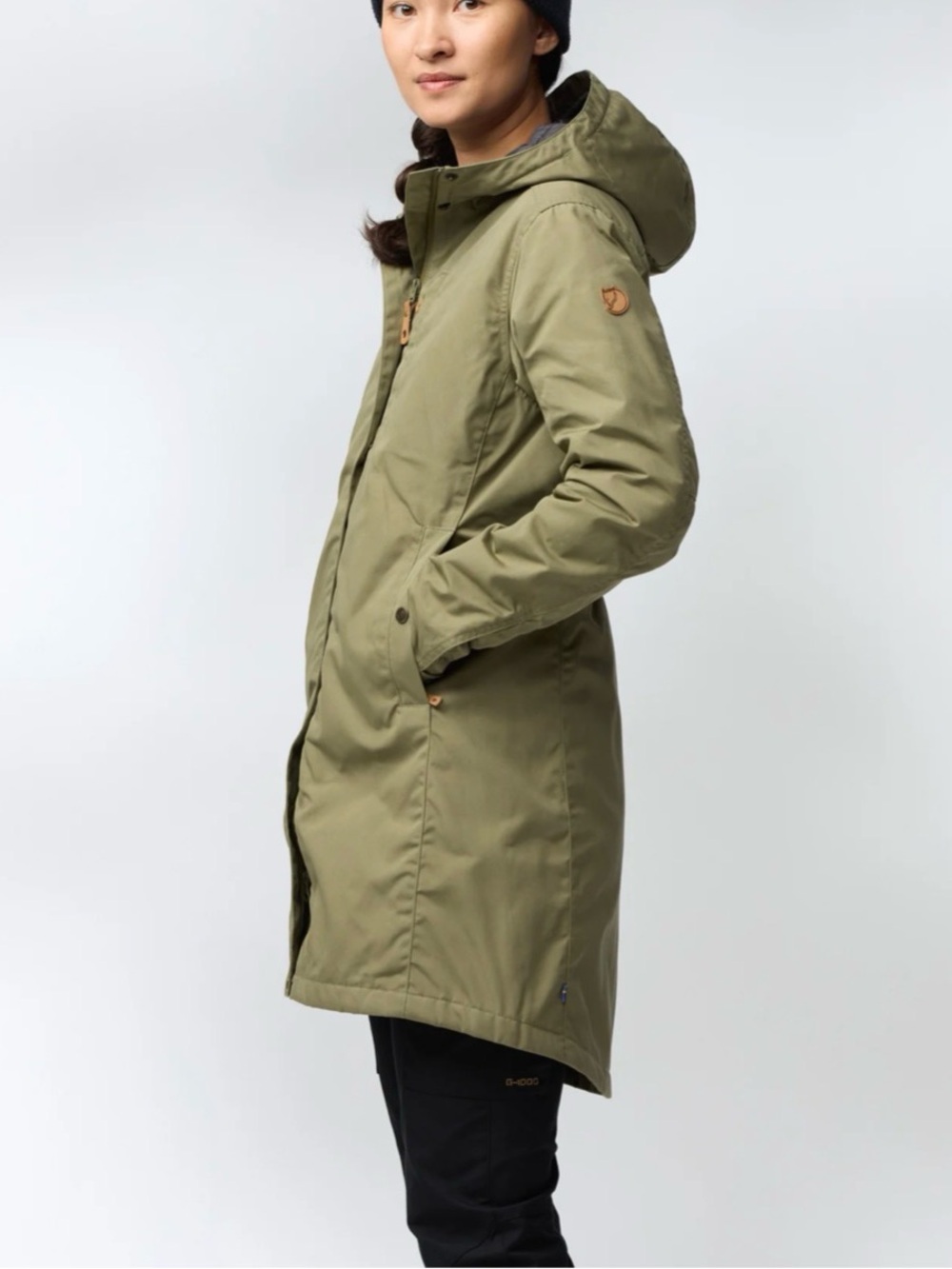 FJALLRAVEN Kiruna Women’s Green Hooded Parka Coat